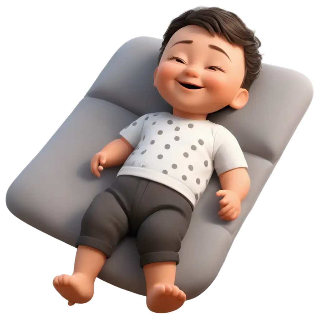 Baby-Happily-Sleeping-on-Bed-3D-Character-PNG-Image-for-HighQuality-Use