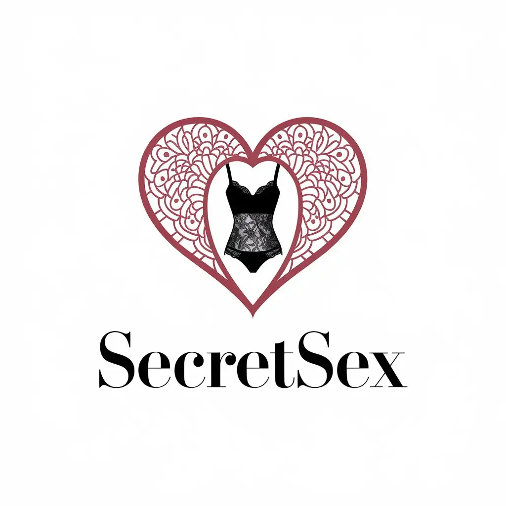 a vector logo design,with the text "SecretSex", main symbol:a female lingerie brand logo that highlights a sensual feeling, luxury, clear background, 3000 x 3000,Moderate,be used in Retail industry,clear background