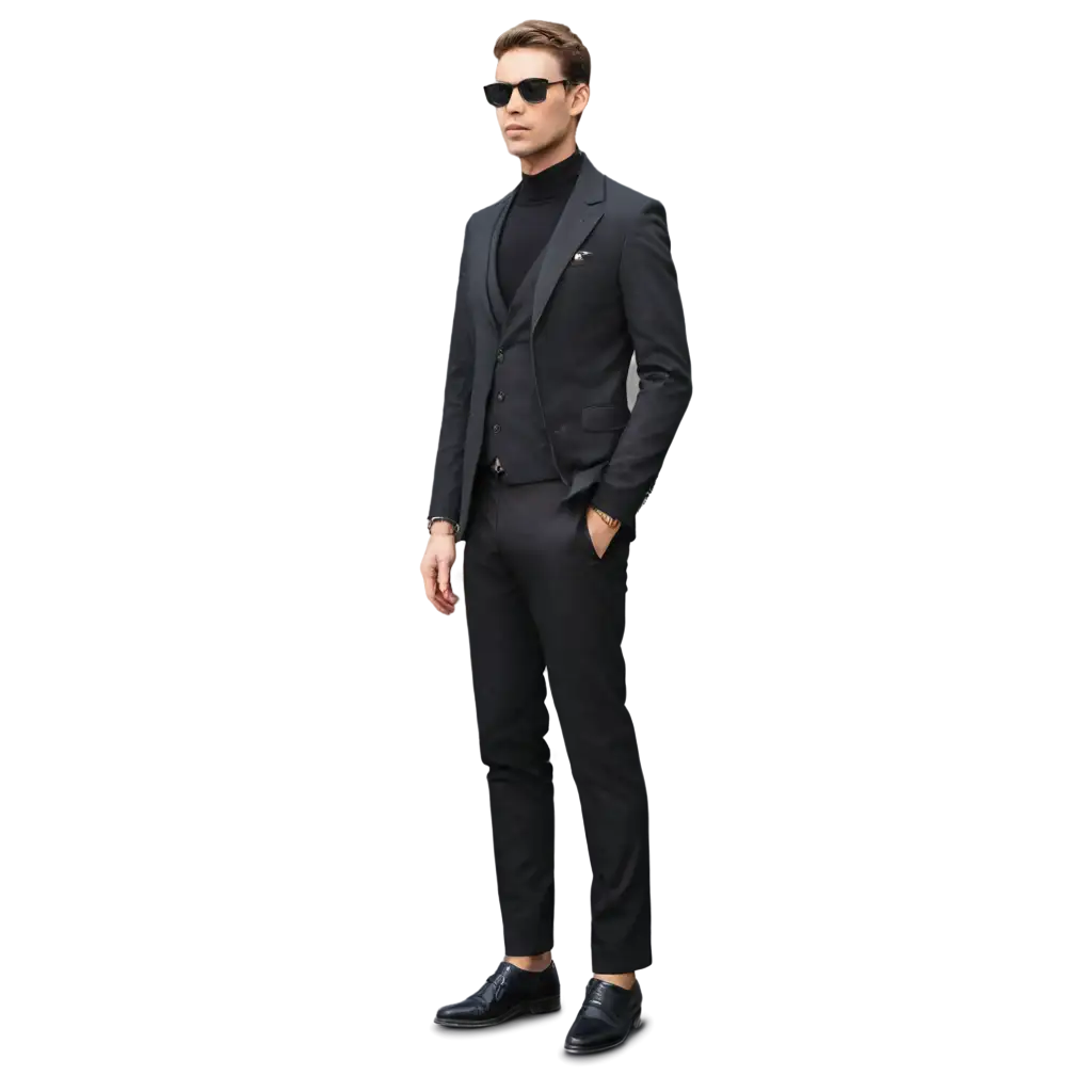 Gentleman in black coart