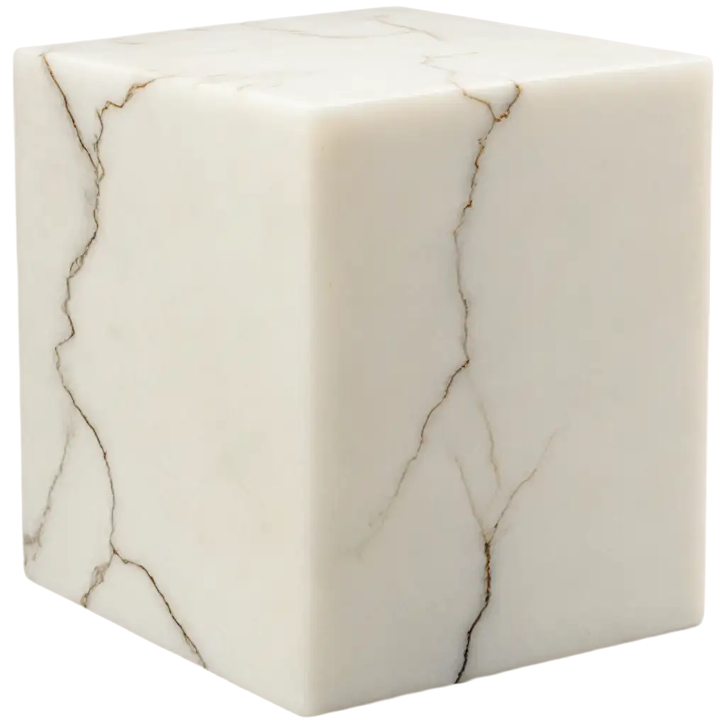 HighQuality-PNG-Image-of-a-White-Marble-Cube-for-Versatile-Design-Applications