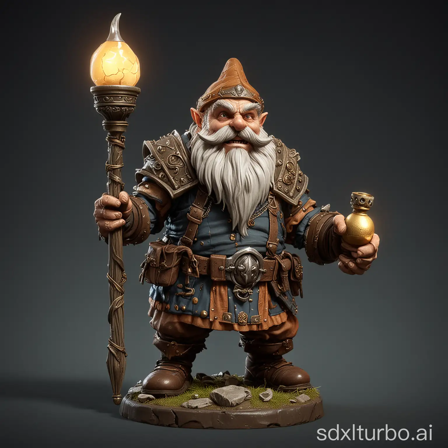medievil dwarf, cult of the lamp style,