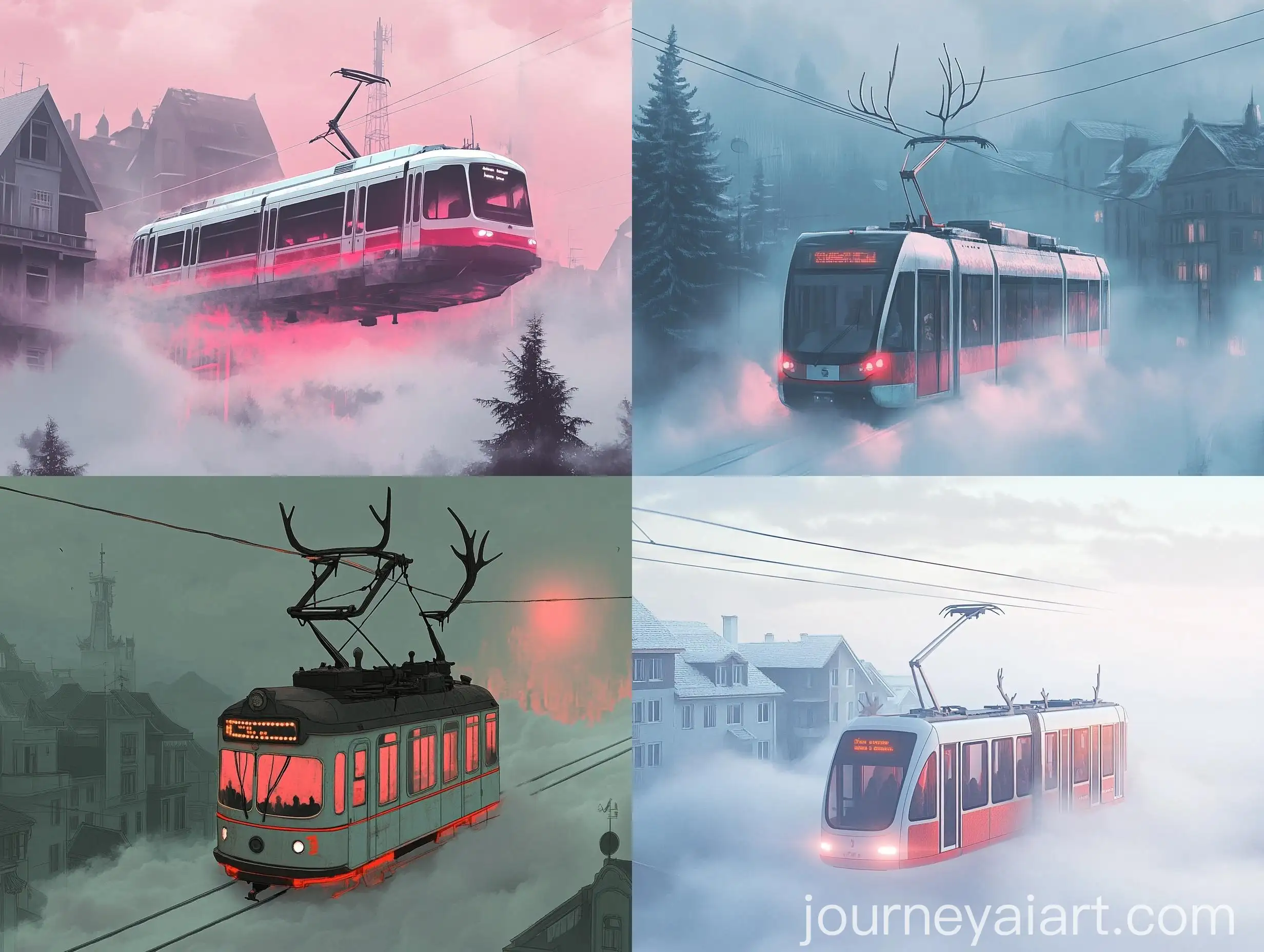 Whimsical-Tram-in-Cloudy-Skies-with-Mystical-Aura