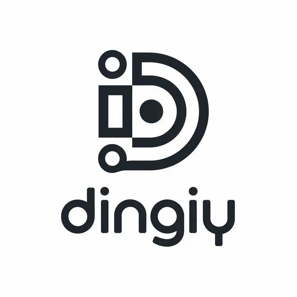 LOGO Design for dingIY Minimalistic Vector Logo for Technology Industry with Clear Background