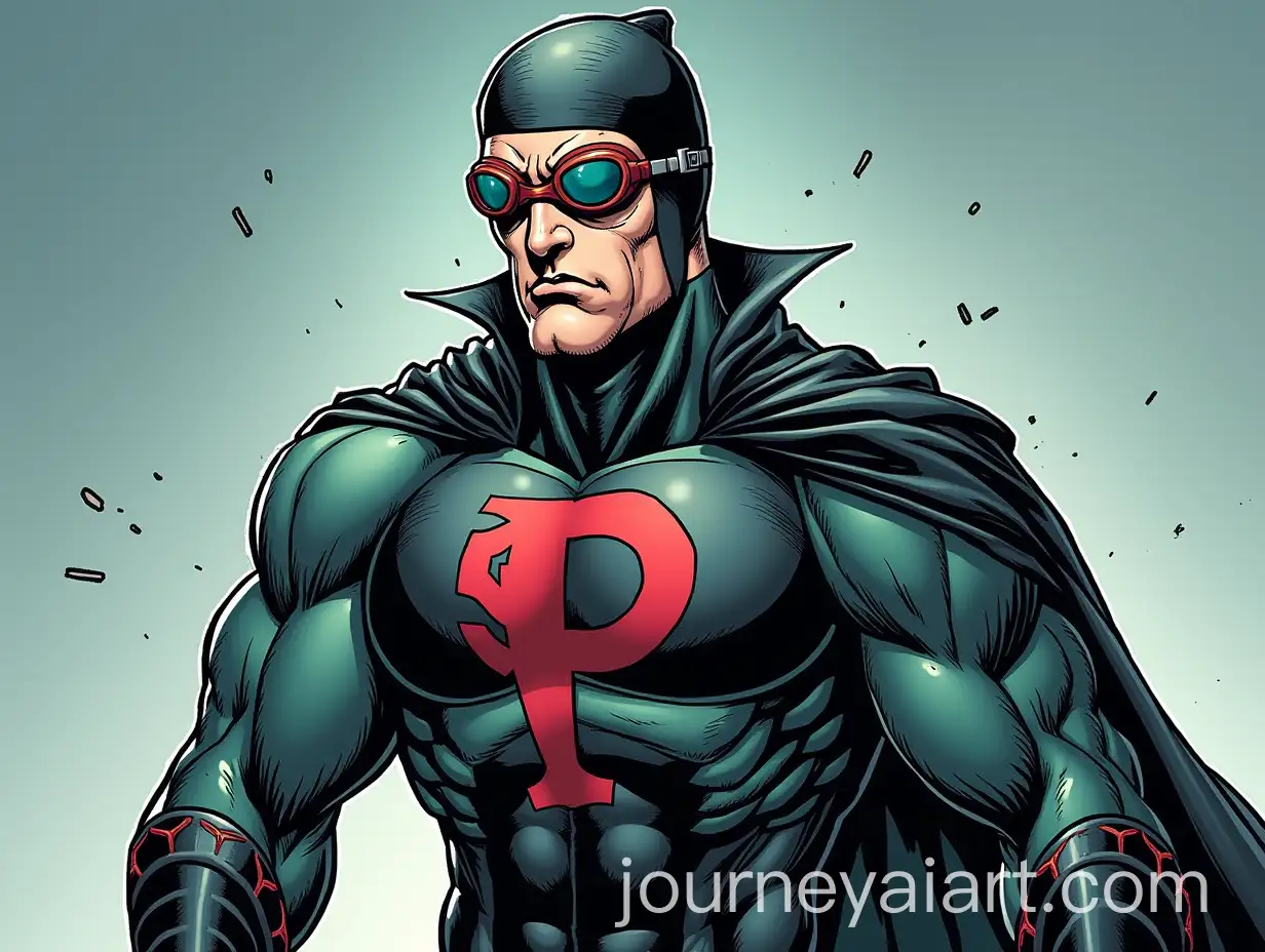 Muscular-Supervillain-in-a-Latex-Suit-with-Swim-Goggles-and-Cape