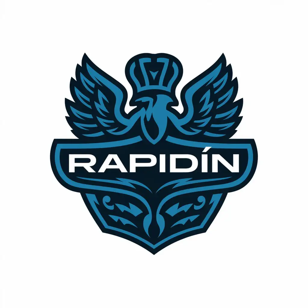 a vector logo design,with the text "Rapidín", main symbol:Escudo,Moderate,clear background