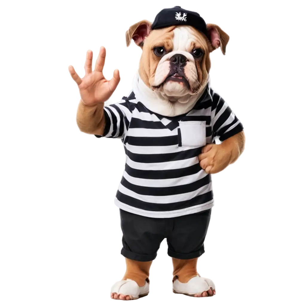 Bulldog-as-a-Prison-Break-Mascot-PNG-Image-Creative-and-Versatile-Visual-Representation