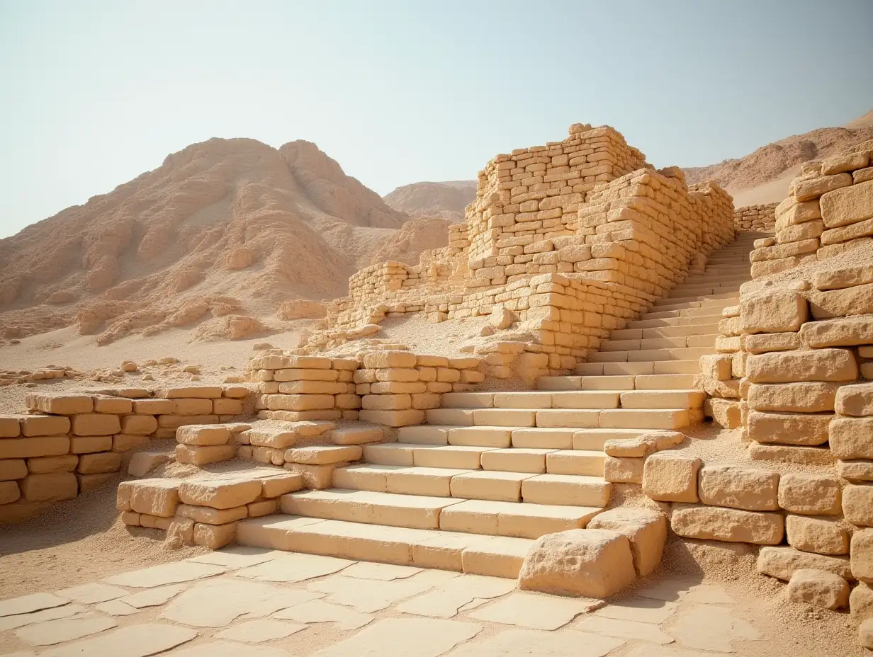 landscape with stairs in Egypt