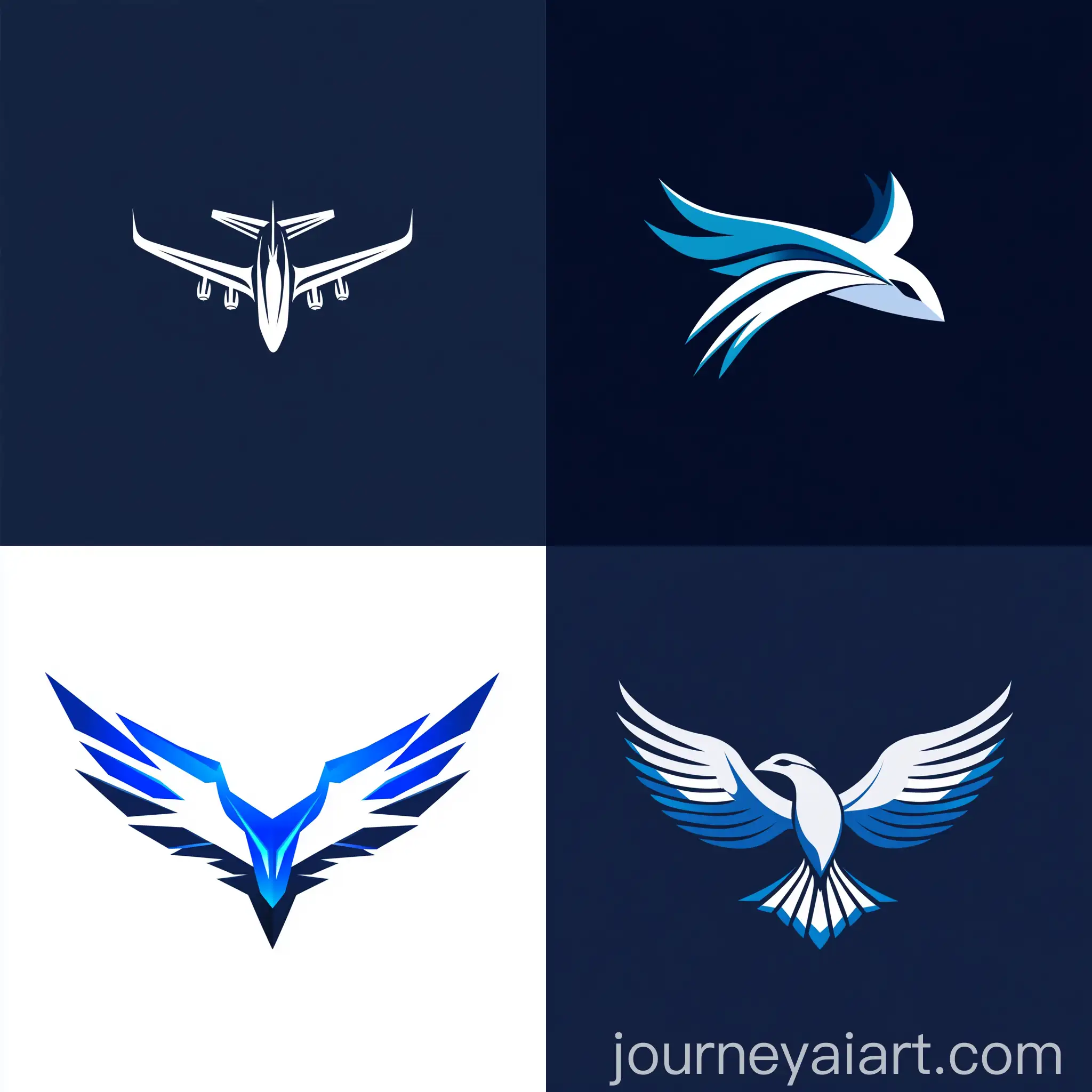 Aviation-and-Drone-Crafting-Logo-in-White-and-Blue-Colors