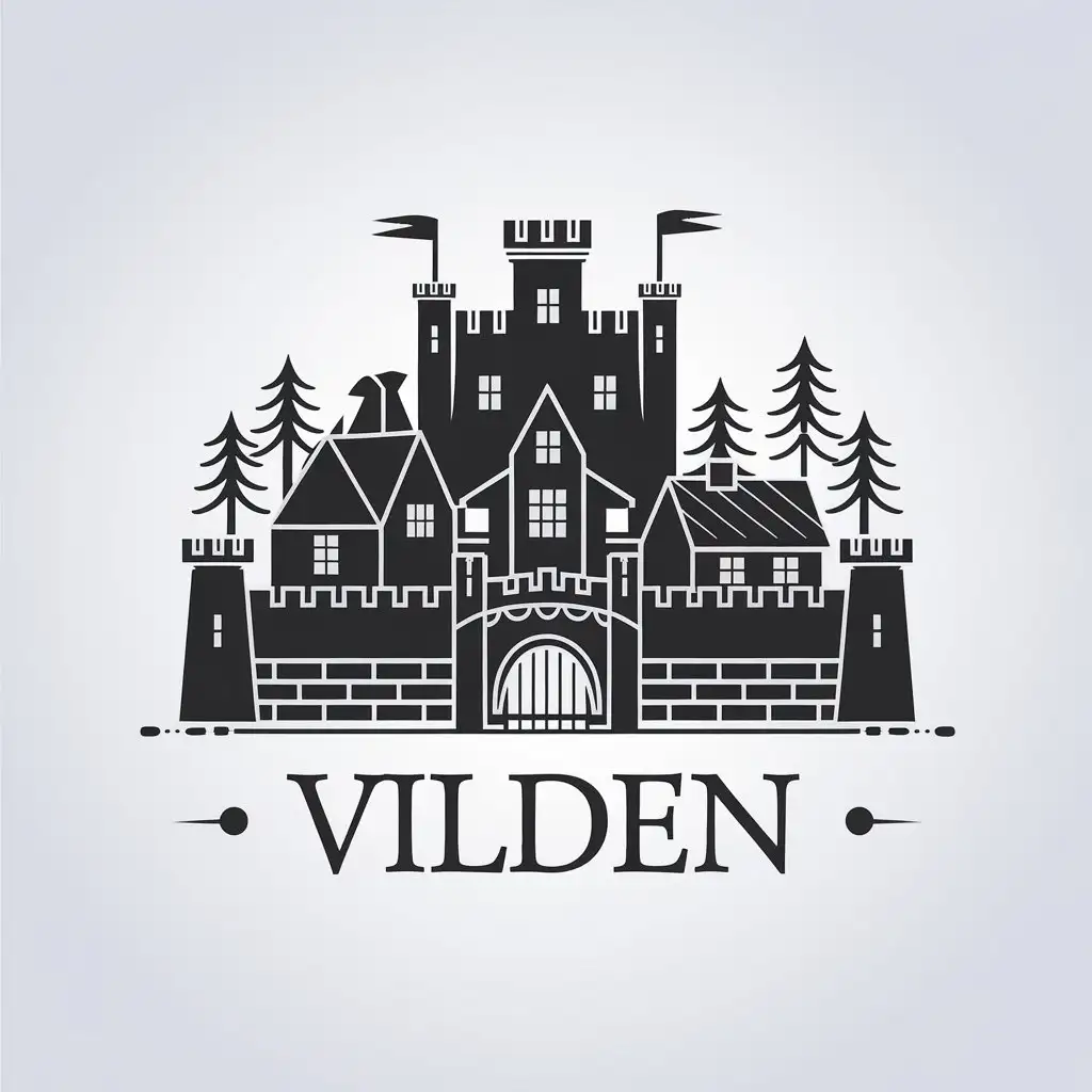 LOGO Design for Vilden Minimalistic Medieval Fantasy Town Theme