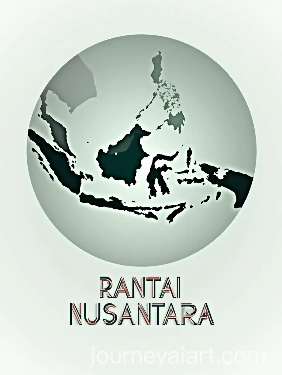 Indonesia-Islands-Connected-by-Chain-Logo-with-RANTAI-NUSANTARA-Text-in-Modern-Design