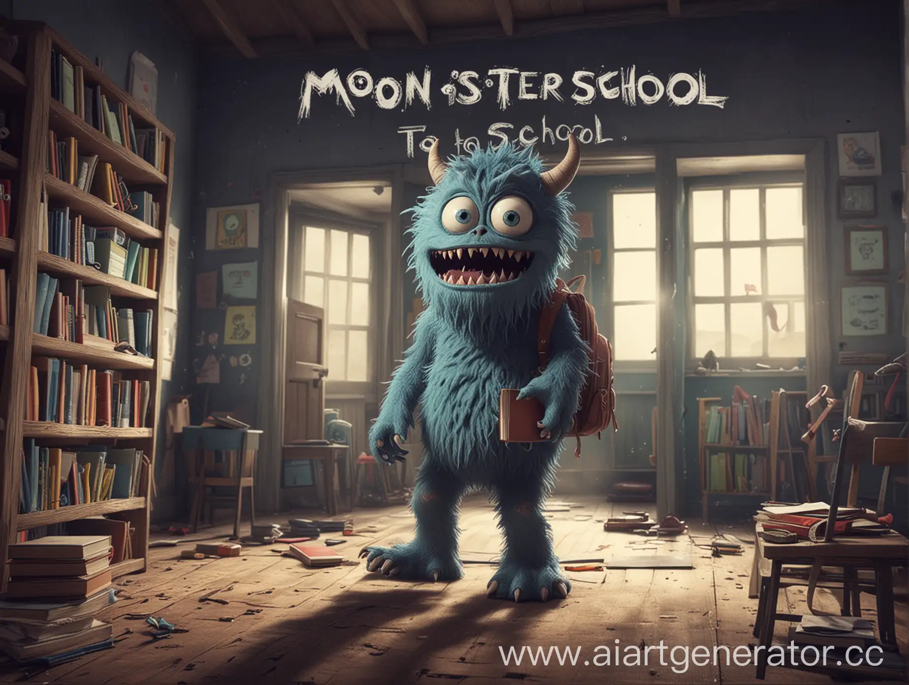 Friendly-Monster-Attending-School-with-Children