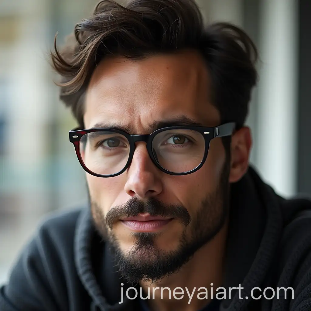Man-Wearing-Glasses-in-a-Casual-Setting