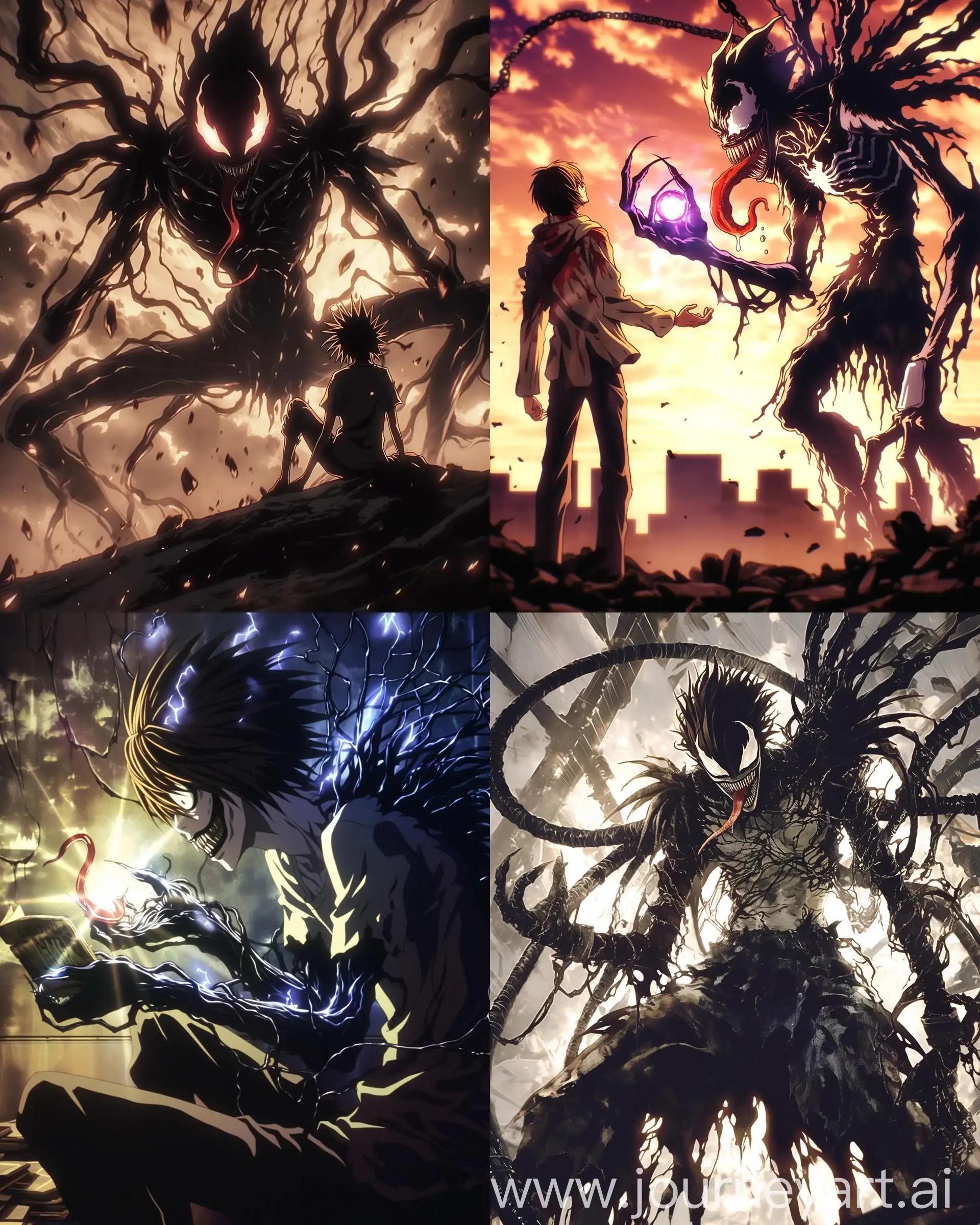 Light-Yagami-and-Ryuk-as-Venom-Symbiote-Fusion-in-Death-Note