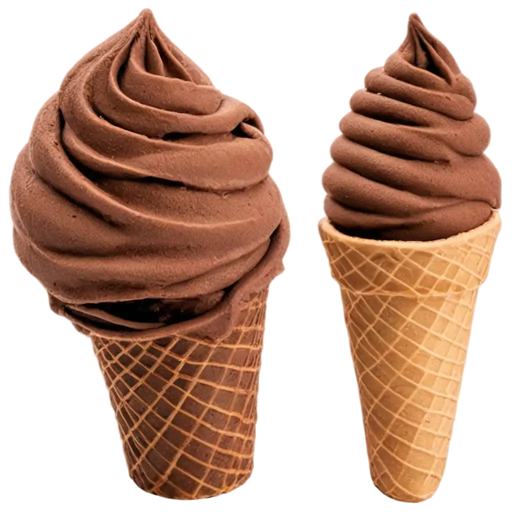 Chocolate-Flavored-Cone-Ice-Cream-PNG-Image-HighQuality-Versatile-for-Design-and-Web-Use