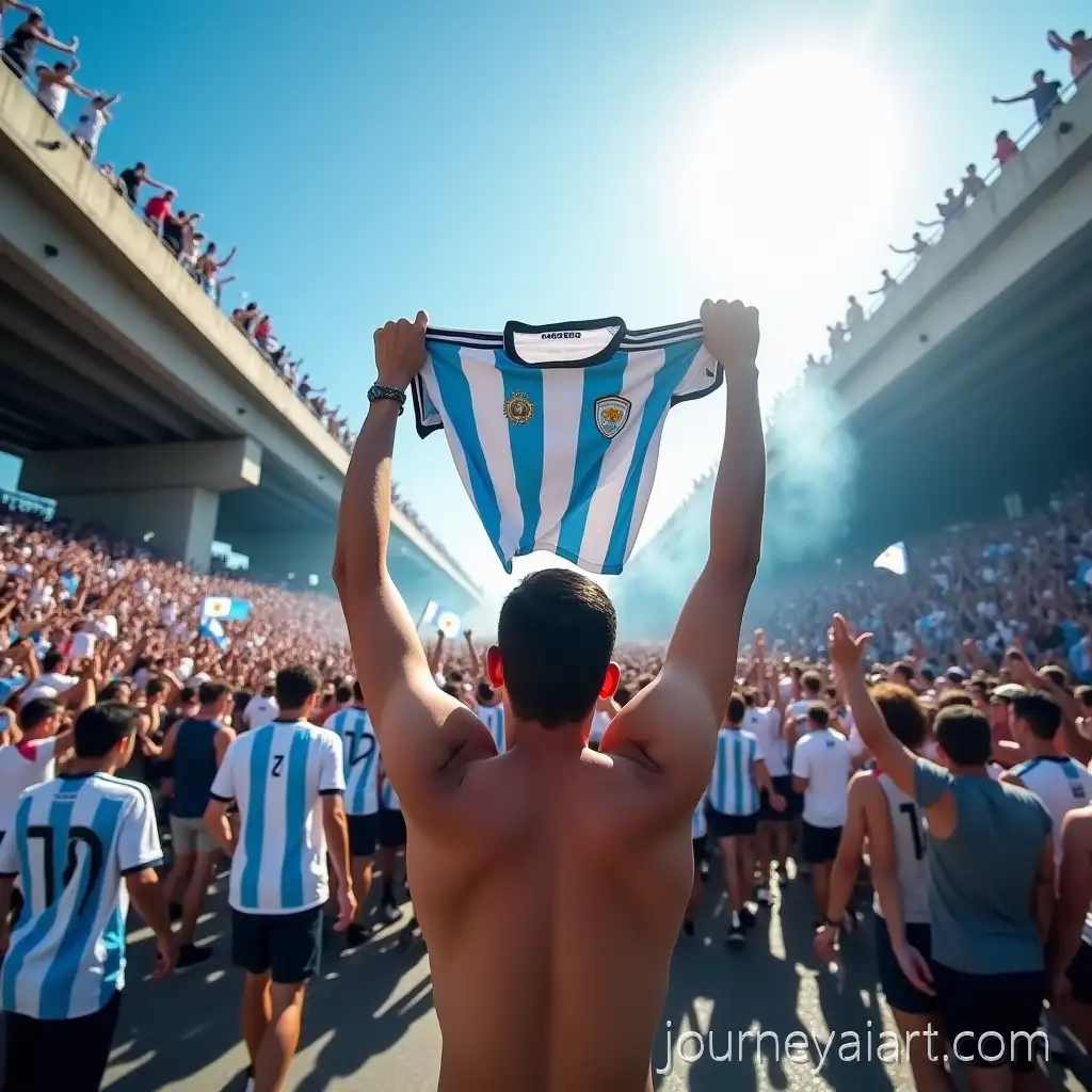 Argentine-Football-Celebration-with-Fans-andArgentina-football-celebration-Flares-on-a-Busy-Street