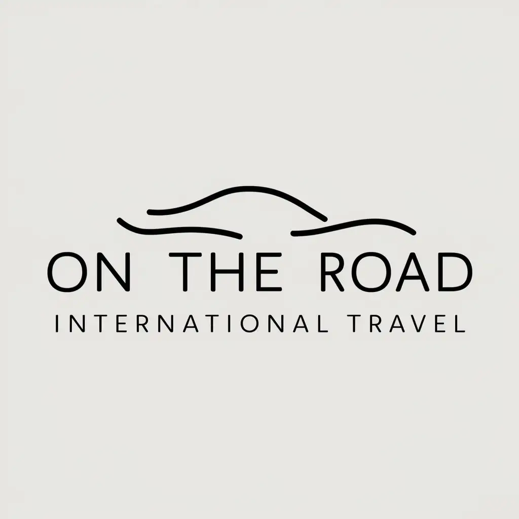 LOGO-Design-for-On-The-Road-International-Travel-Car-Symbol-with-Modern-and-Clear-Background