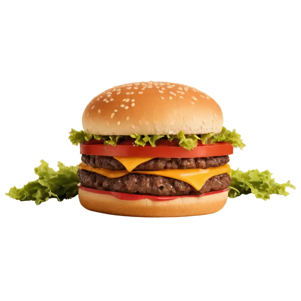 Vibrant-PNG-Image-of-a-Big-Hamburger-Perfect-for-Online-Menus-and-Food-Blogs