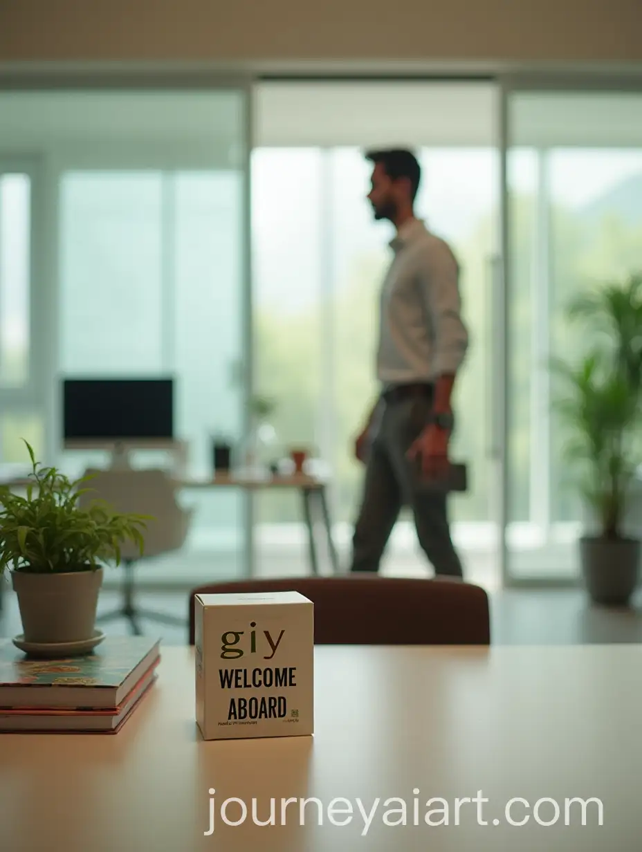 Modern-Indian-Minimalist-Office-with-Welcoming-Green-Plant-Gift