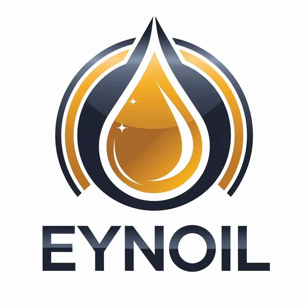 a vector logo design,with the text "eynoil", main symbol:droplet of oil,Moderate,be used in Automotive industry,clear background