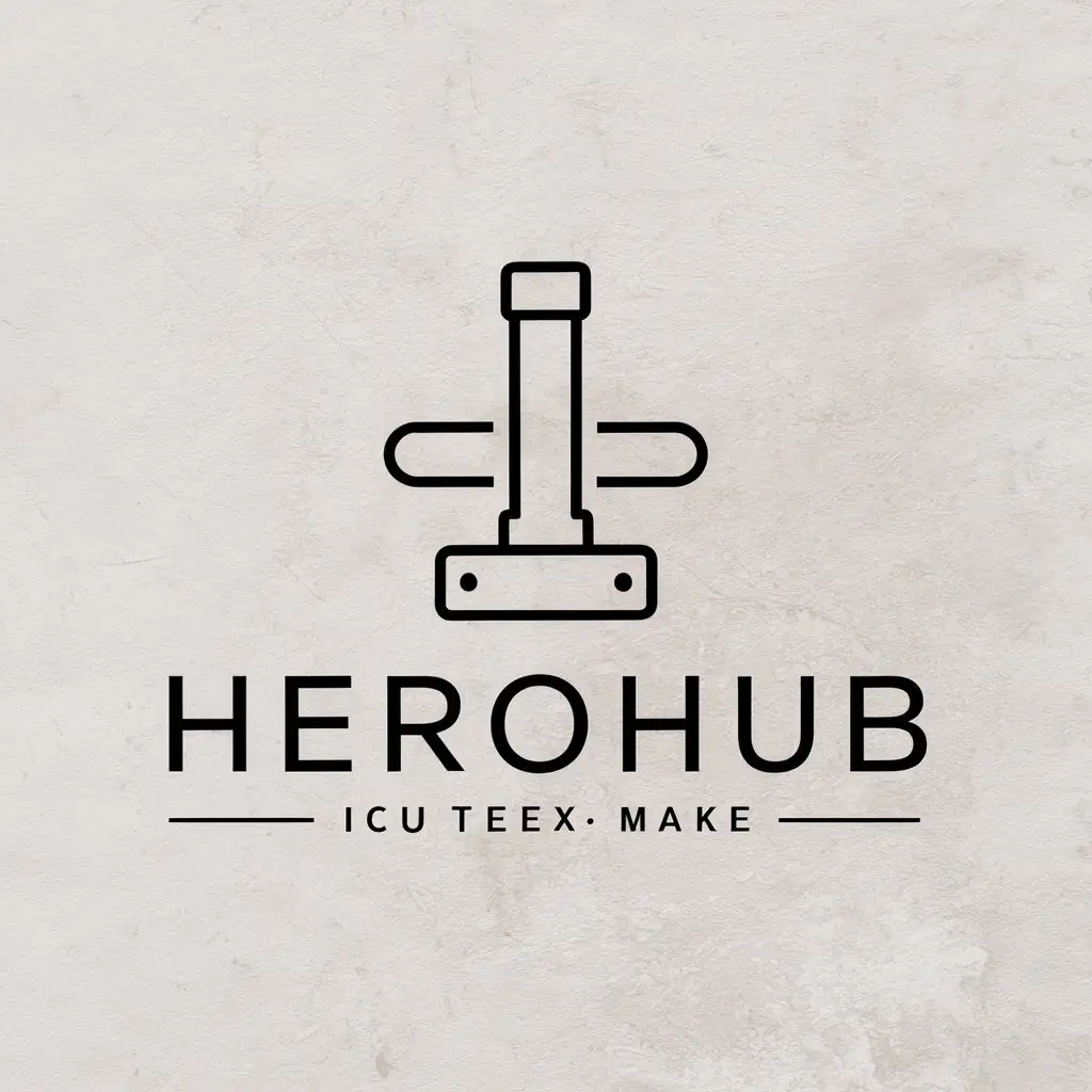 a vector logo design,with the text "HeroHub", main symbol:Extruder Icon,Moderate,be used in Others industry,clear background