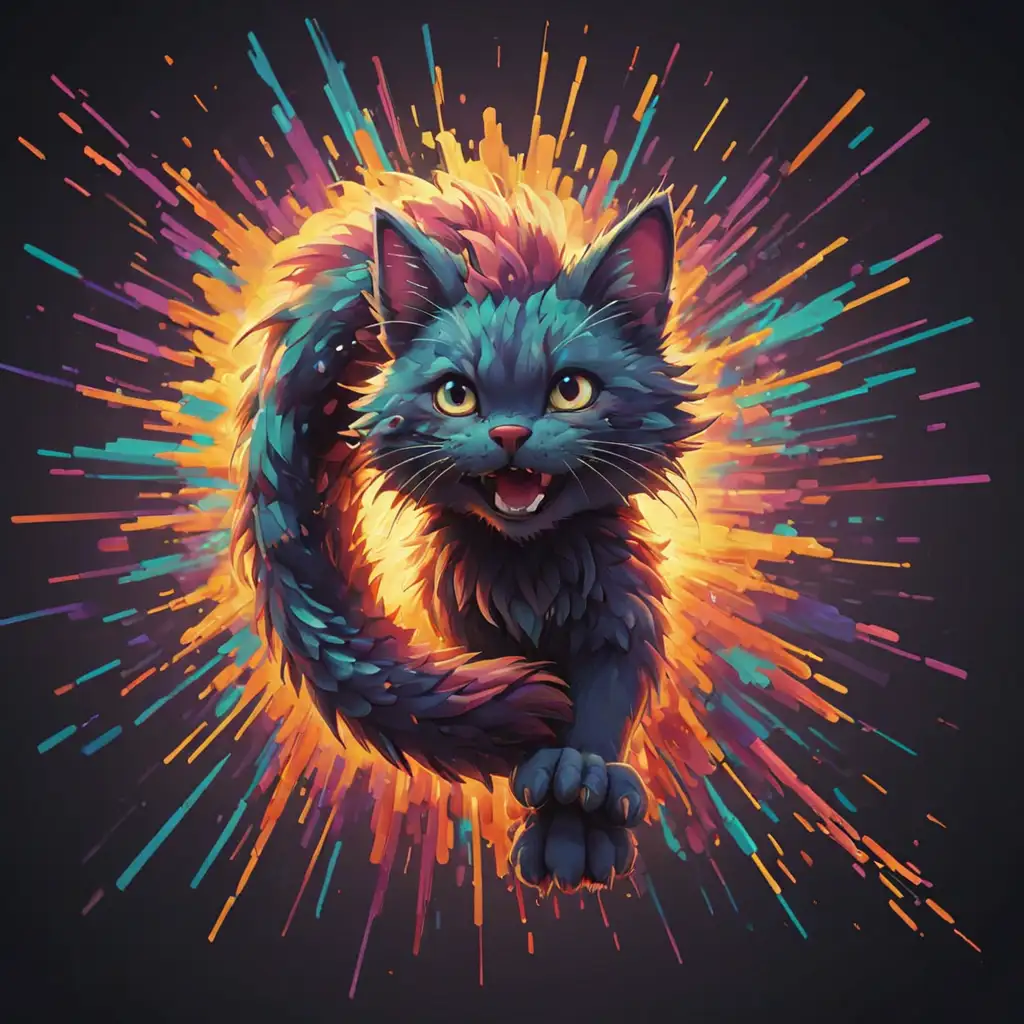 Colorful-Pixel-Art-Explosions-with-Glowing-Effect