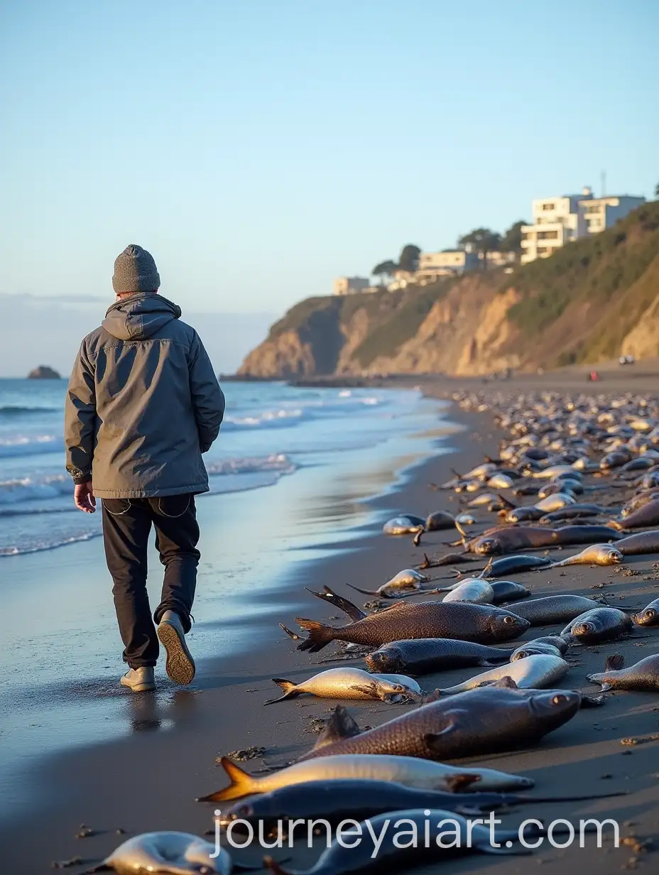 Pedestrians-View-of-Marine-Species-Stranded-on-Pichilemus-Shores