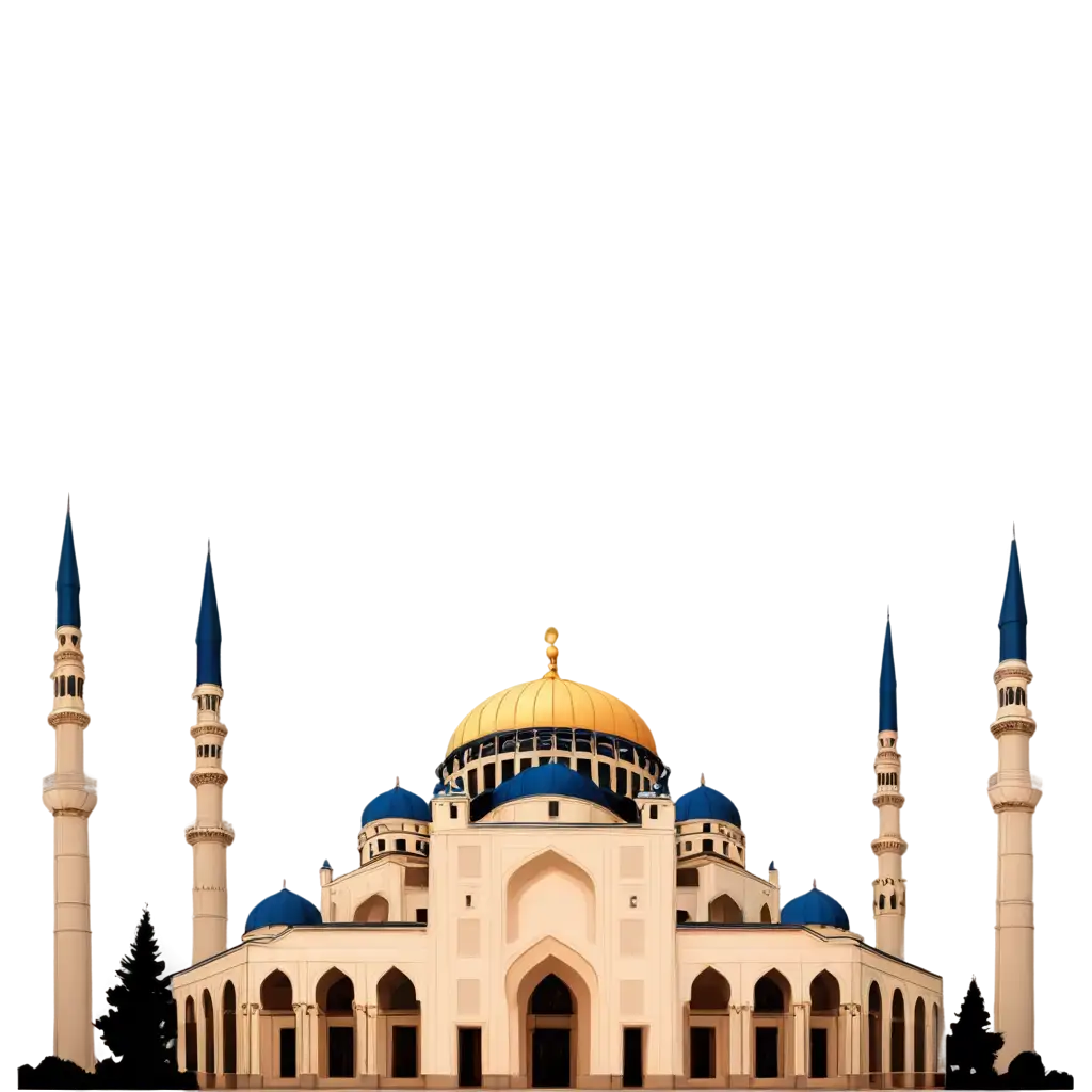 Majestic-Mosque-PNG-Image-with-Glowing-Golden-or-Blue-Dome-Transparent-Background