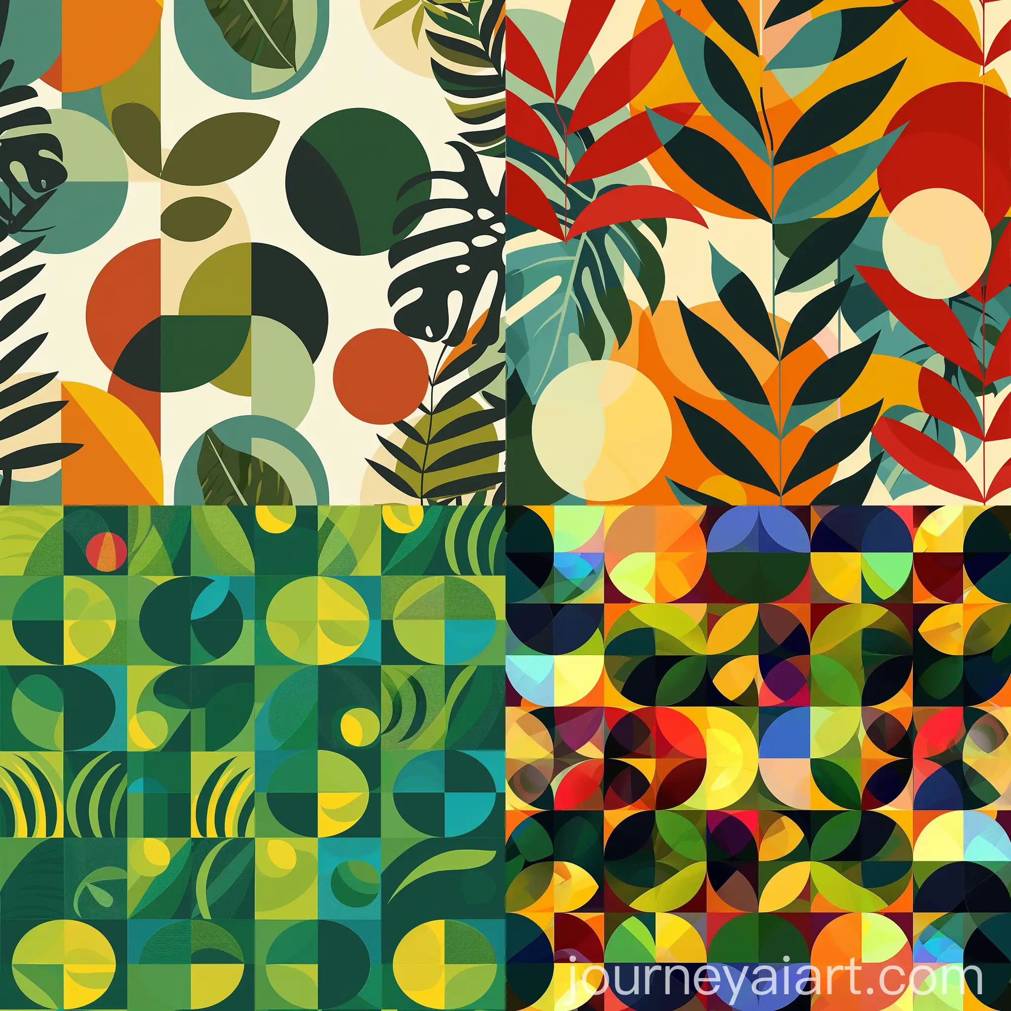 Geometric-Tropical-Rainforest-Pattern-in-Blue-Green-and-Orange