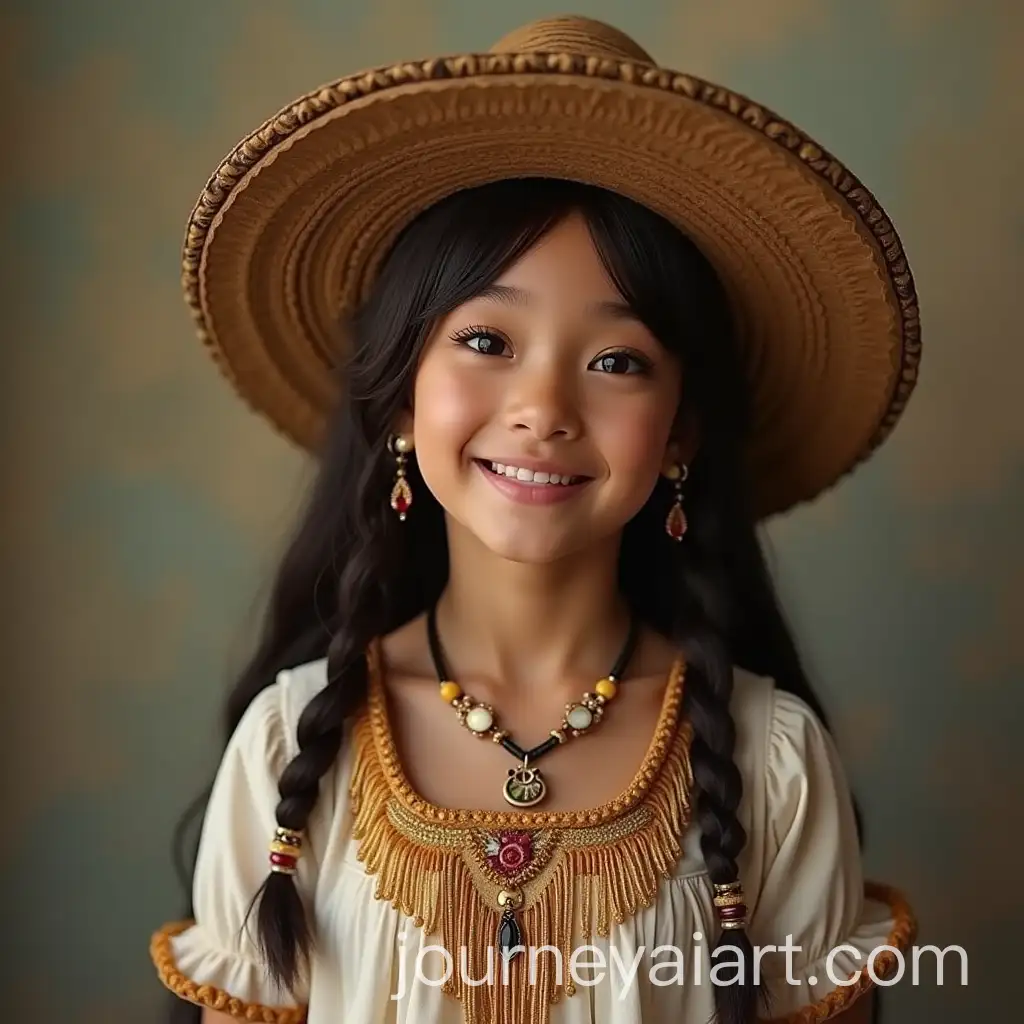 Teenage-Girl-in-Colonial-Argentine-Clothing-with-Fringe