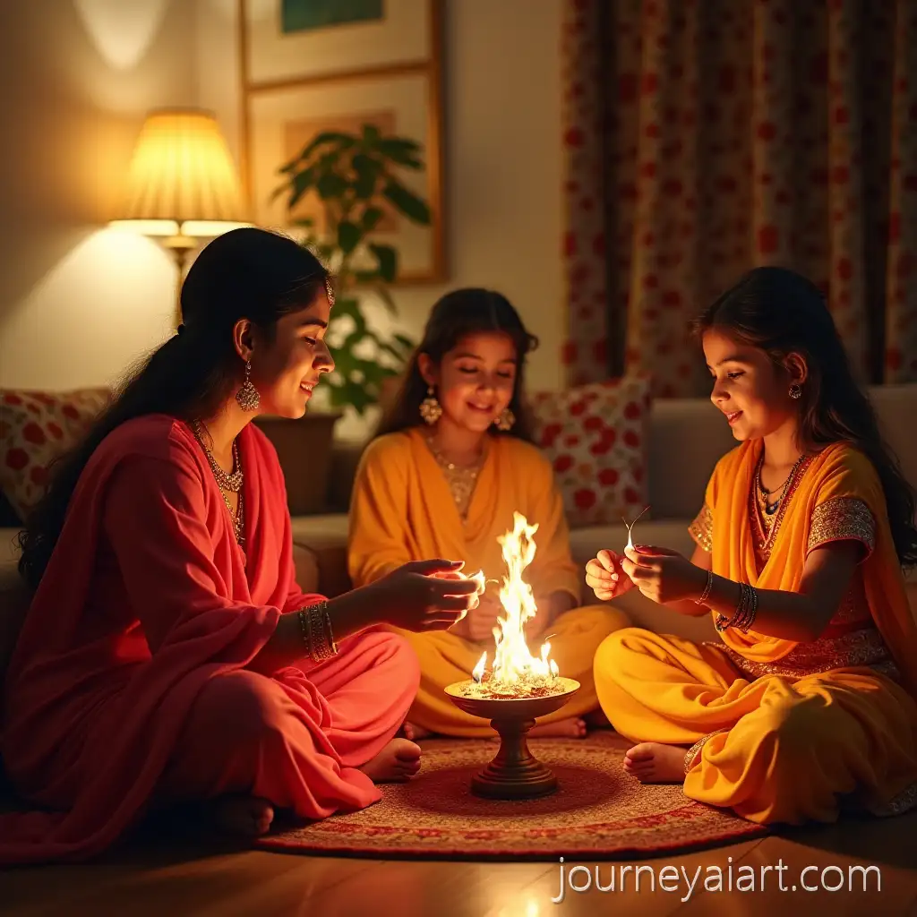 Bhai-Dooj-Festival-Celebration-in-Vibrant-Indian-Living-Room-with-Traditional-Rituals