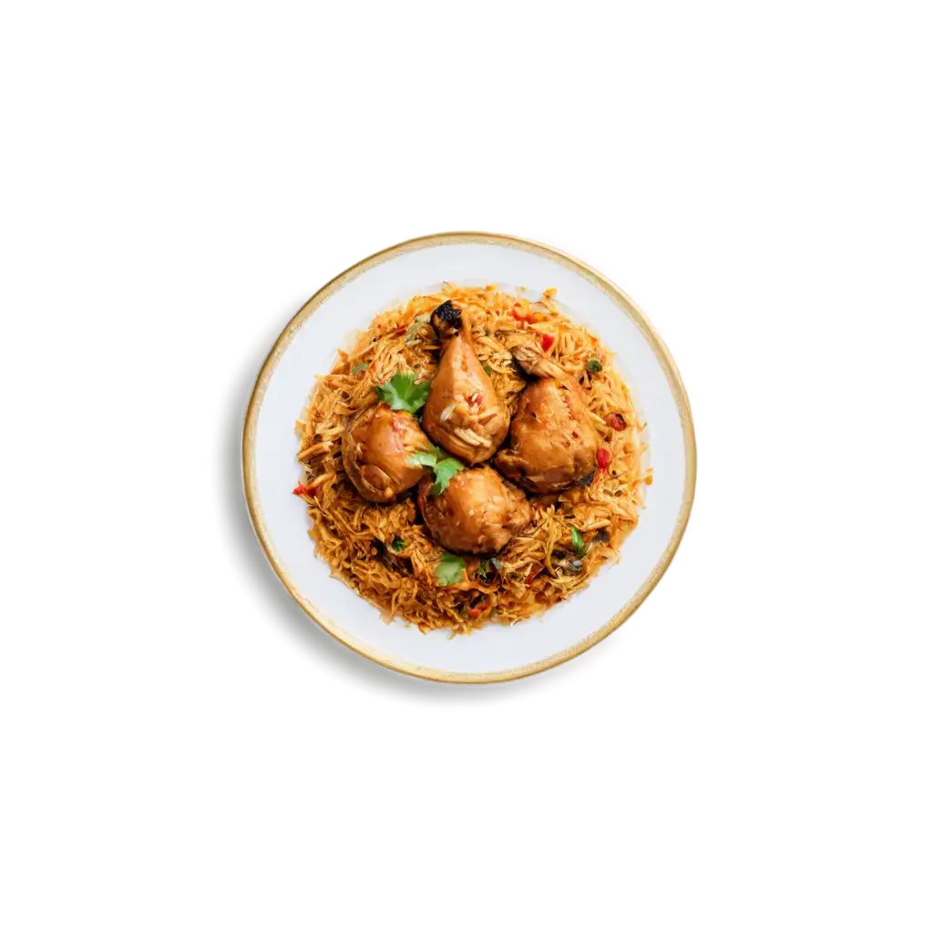 HighQuality-PNG-Image-of-Luxury-Spicy-Biryani-with-Chicken-for-Culinary-Visuals