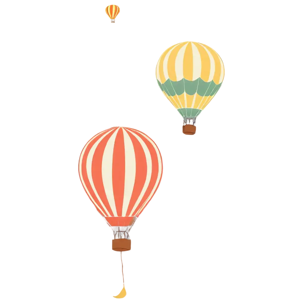 3 little hot air balloons