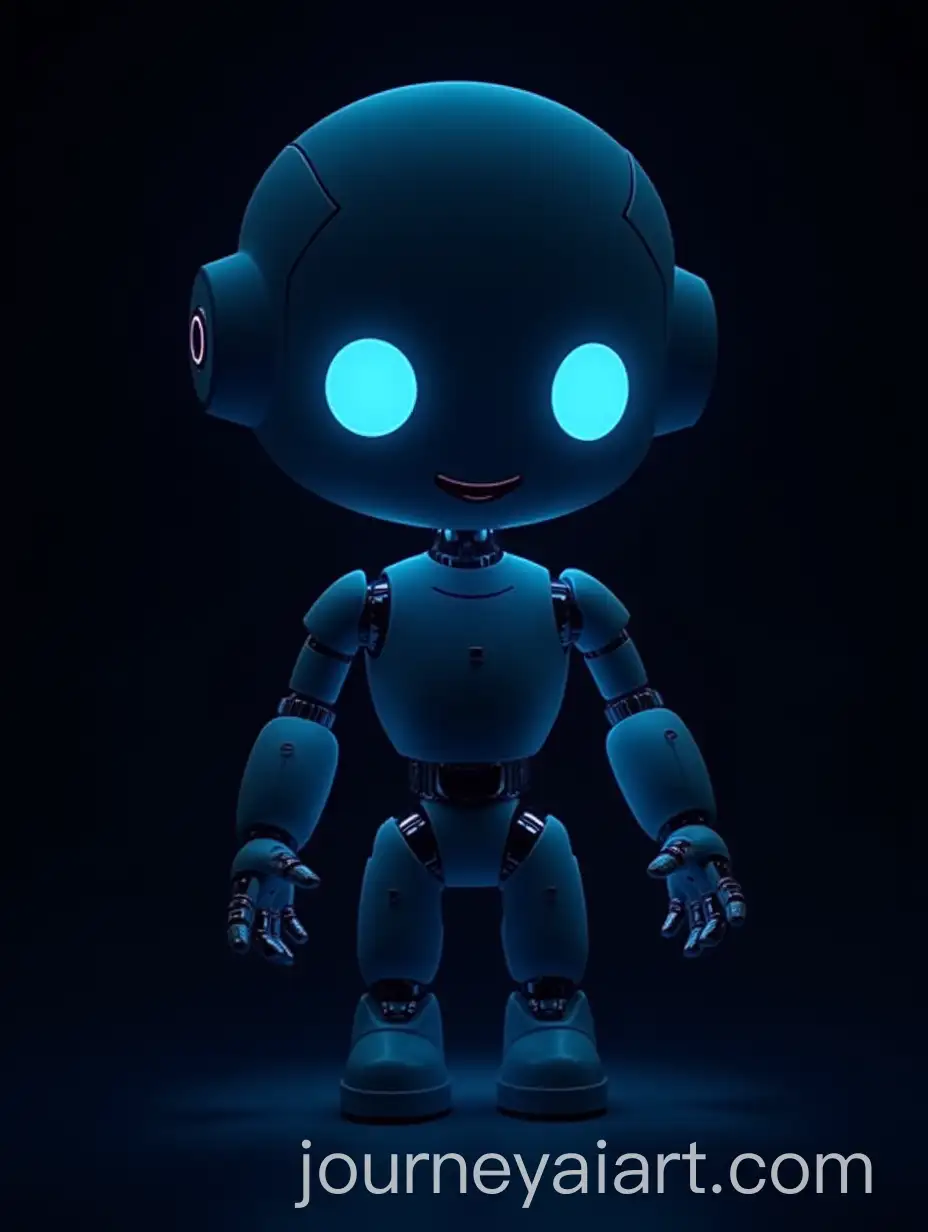 Happy-Robot-AI-in-Blue-Neon-Tones-on-Black-Background