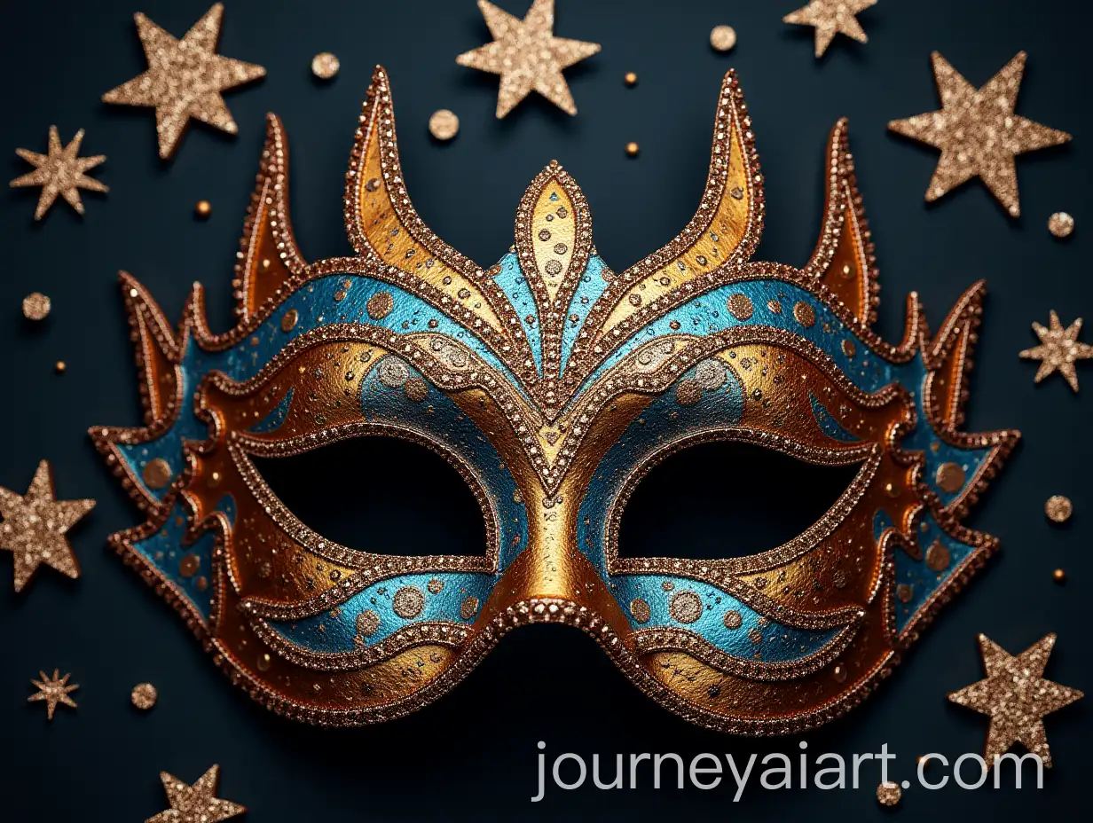 New-Years-Masquerade-Poster-with-Cameras-and-EightPointed-Stars
