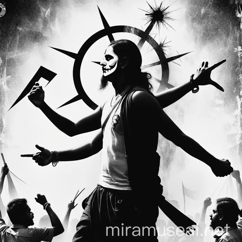 Monochrome Poster with Anarchy Influence