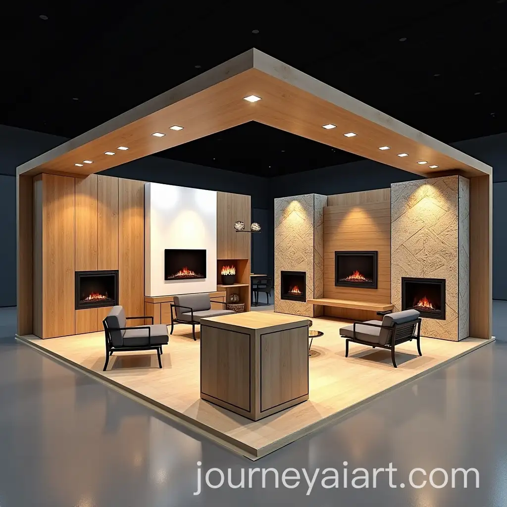 Modern-Wooden-Exhibition-Stand-for-Fireplace-Varieties