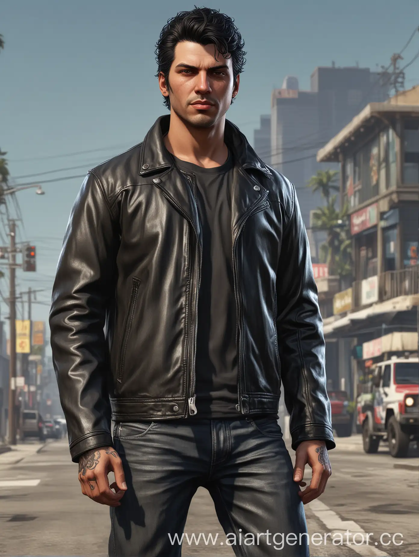 Character-in-GTA-Online-Style-with-Black-Hair-and-Leather-Jacket