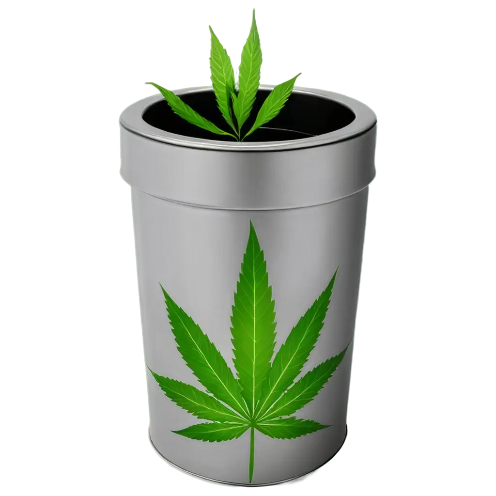 3D-Mini-Trash-Can-PNG-with-Transparent-Design-and-Marijuana-Foliage