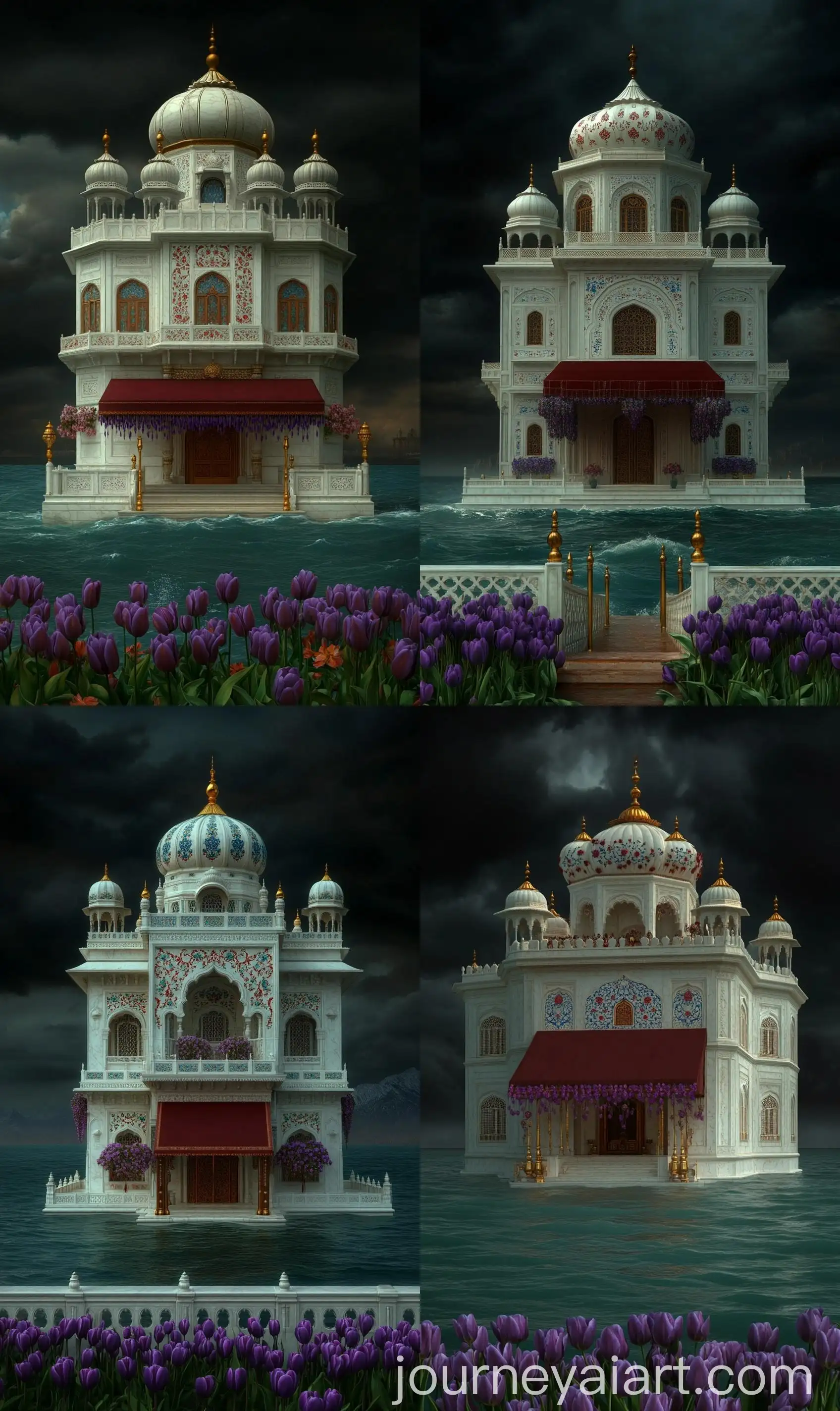 Harmandir-Sahib-Gurdwara-with-Mughal-Pietra-Dura-Decoration-and-Ocean-View