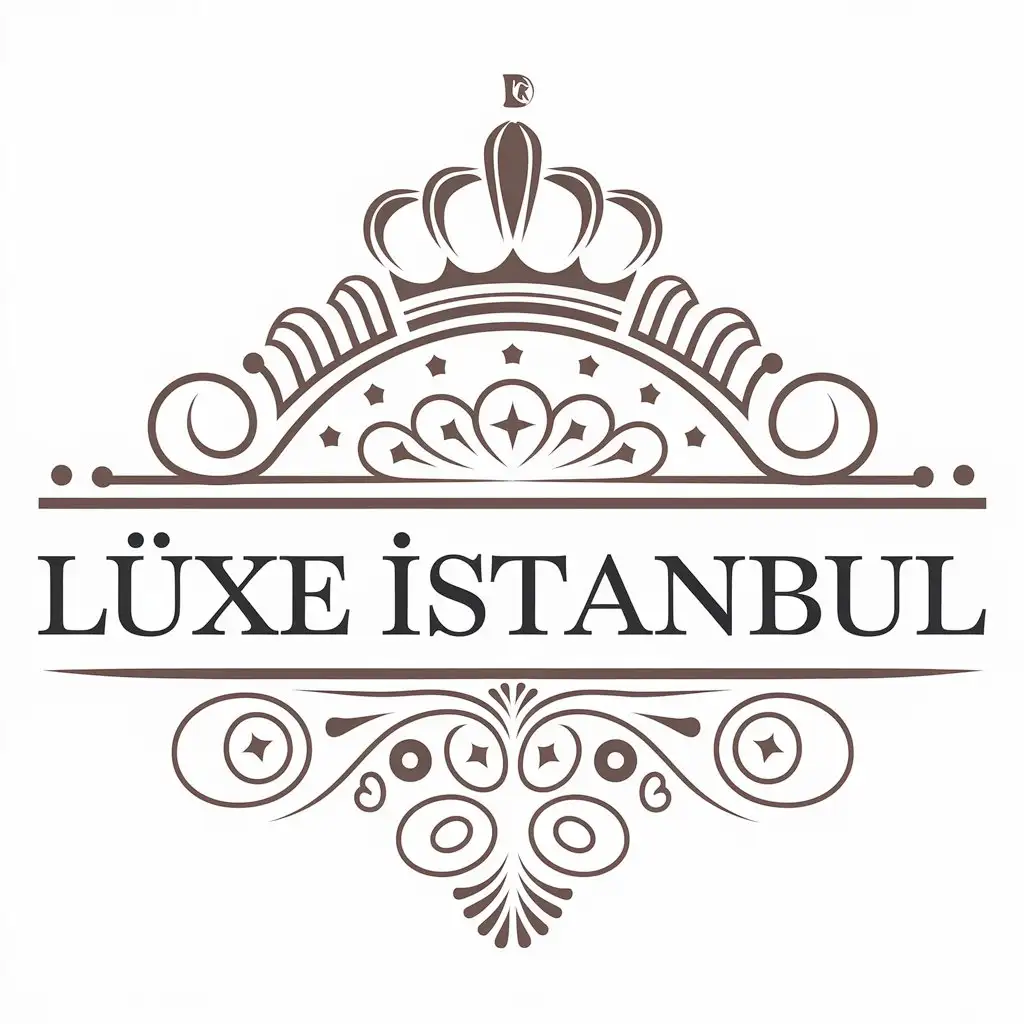 LOGO Design for Luxe Istanbul Elegant Crown Symbol for Travel Industry