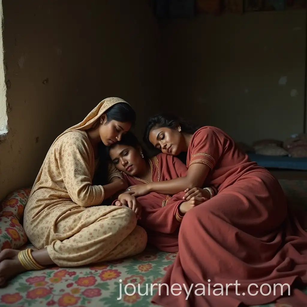 Four-Local-Women-Sleeping-in-Farmer-JalAI-Image-Expansion-Requestabiyas-with-Voluptuous-Bodies