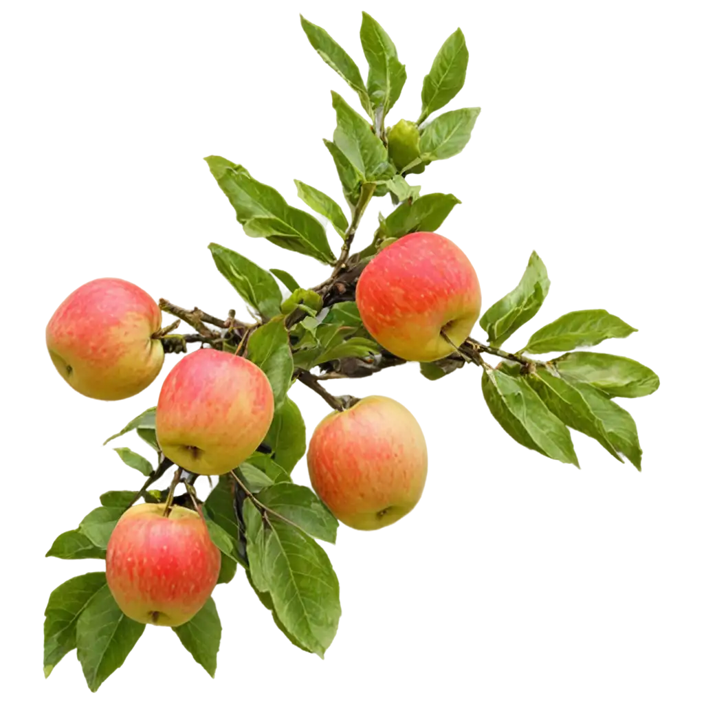 Vibrant-Branch-of-Apple-Tree-with-Apples-PNG-Fresh-and-Crisp-Image-for-Digital-Content