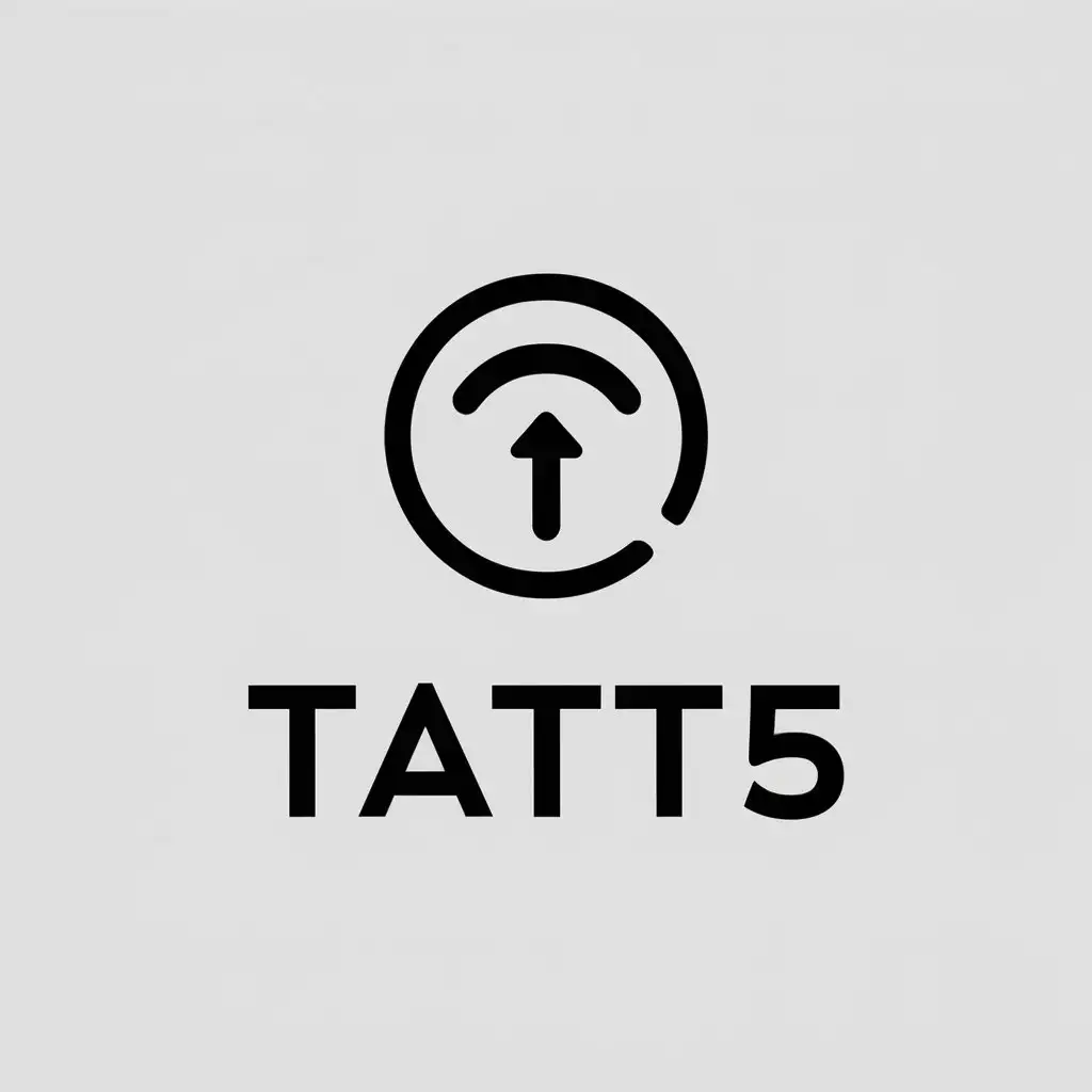 LOGO Design For TATT5 Minimalistic Arrow or WiFi Symbol for Technology Industry