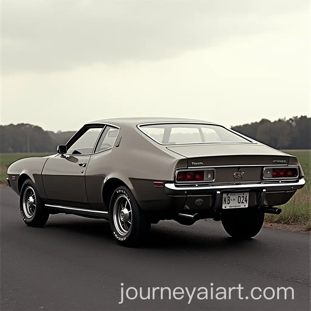 Toyota-Celica-and-AMX-Fastback-1974-Side-Rear-View-Silhouette