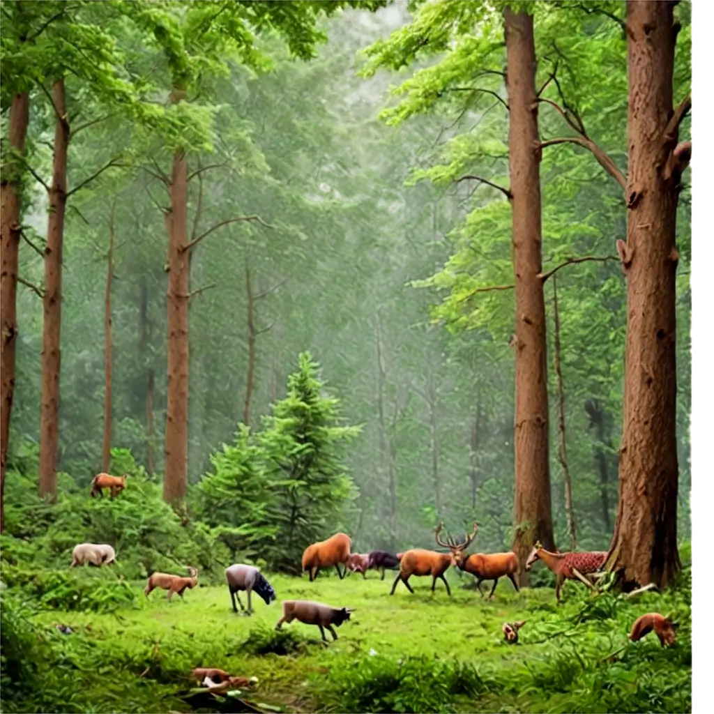 Vibrant-Forest-with-Animals-HighQuality-PNG-Image-for-Creative-Projects