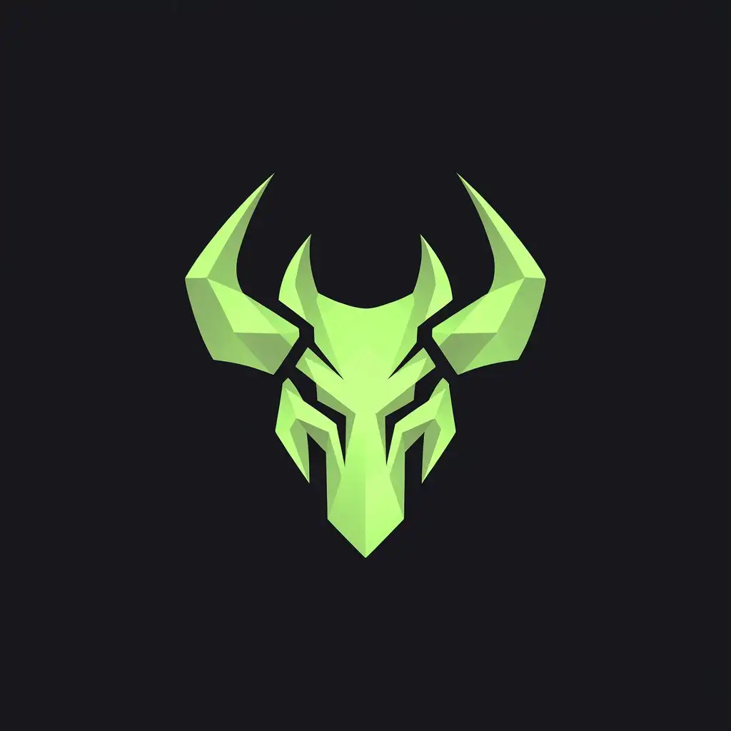 Minimalist-Cyberpunk-Taurus-Zodiac-Sign-Logo-on-Black-Background