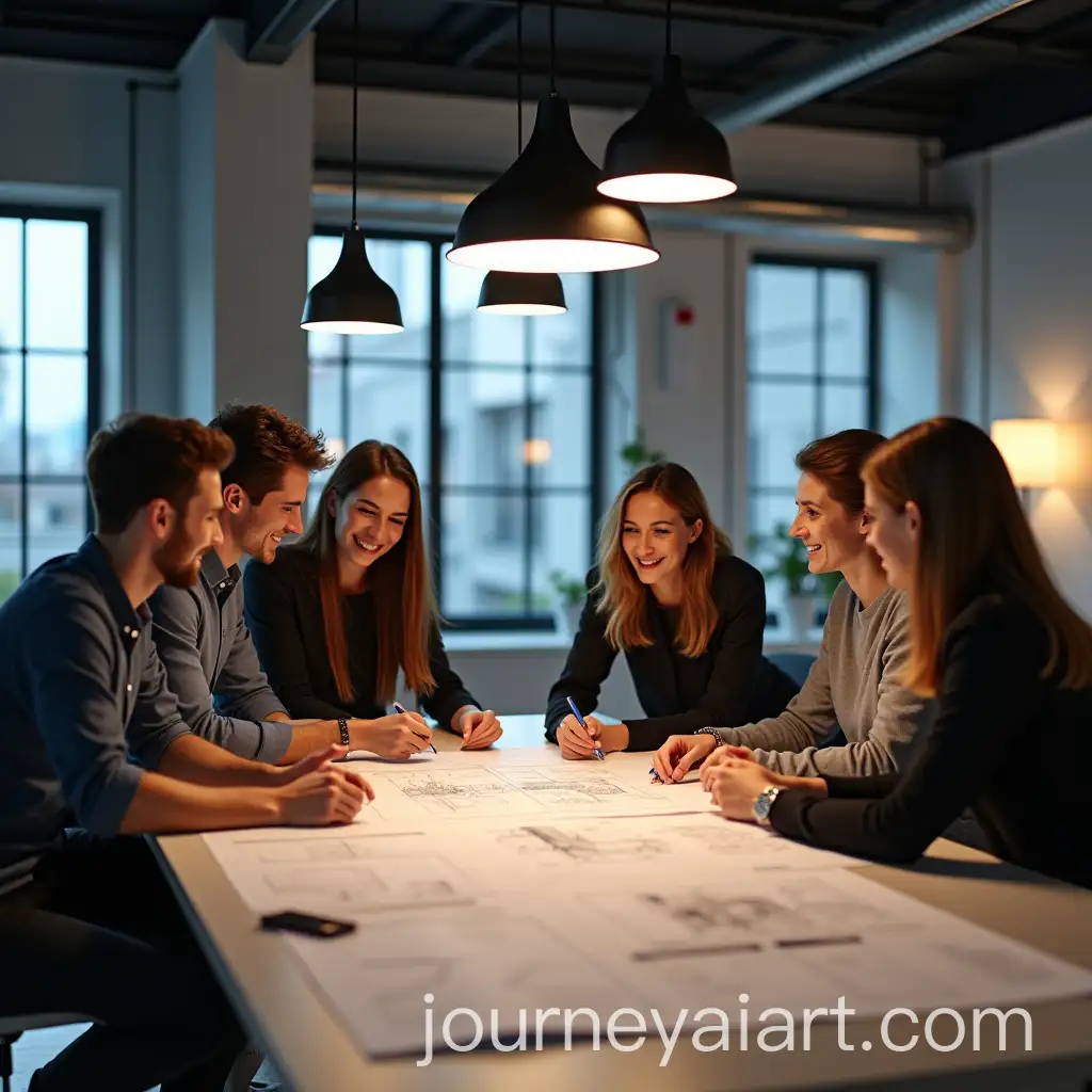 Architects-and-Engineers-Collaborating-inAI-Image-Prompt-Expansion-a-Modern-Designer-Office