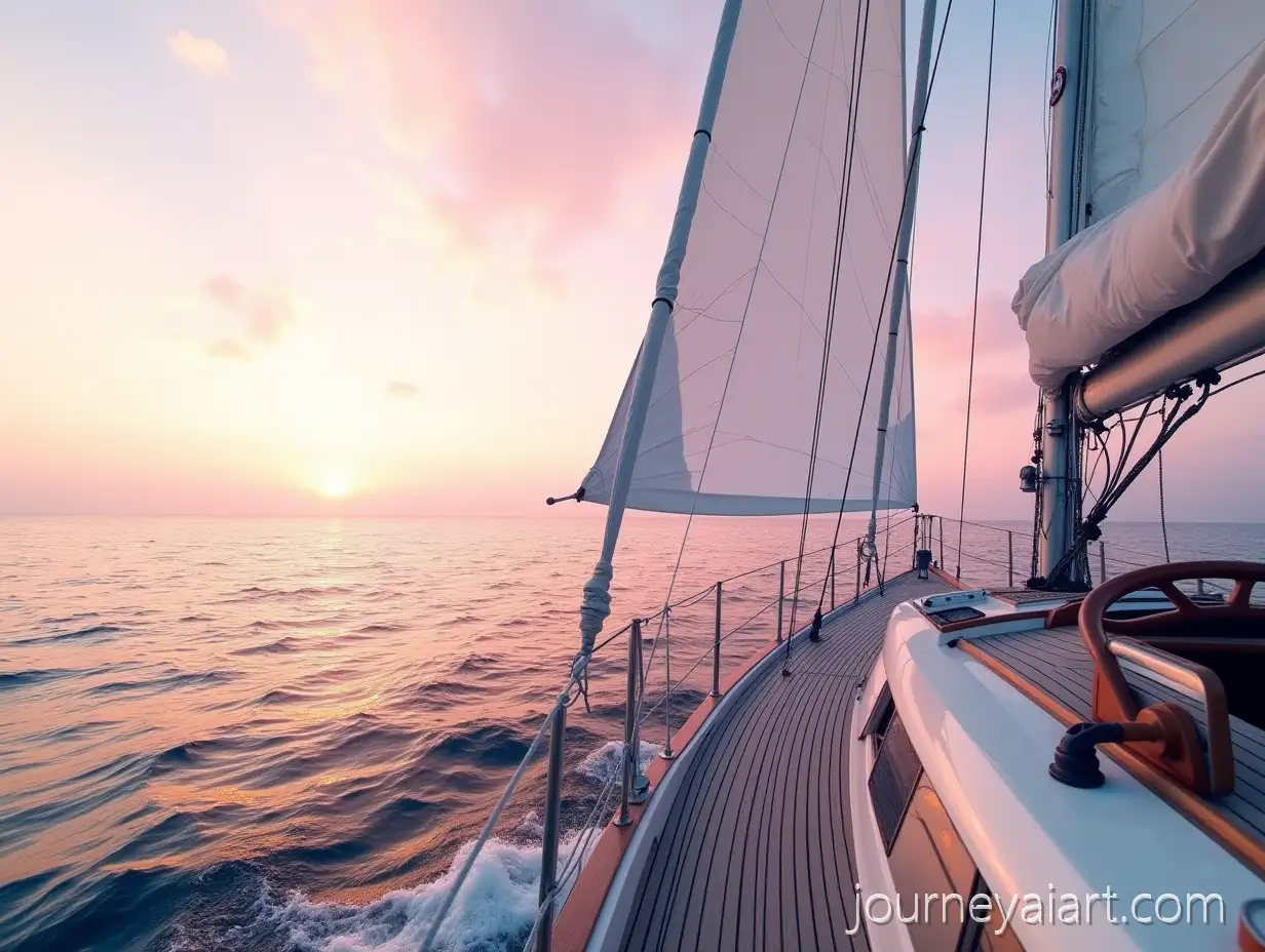 VVibrant-Sailboat-Adventureibrant-White-Sailboat-at-Dawn-on-Reflective-Ocean-Waters