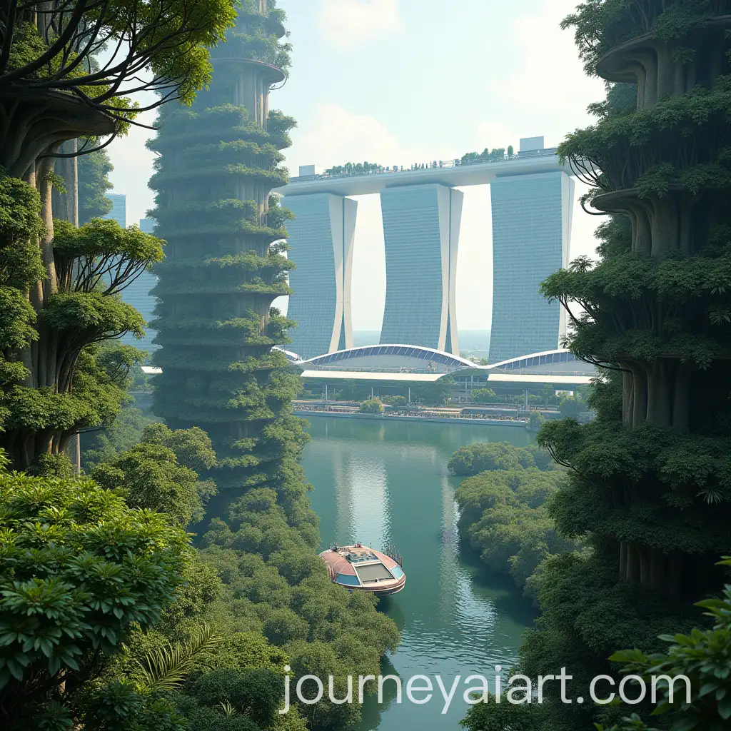 Diverse-Singaporeans-in-Zero-Gravity-Spaceship-with-Marina-Bay-Sands-and-Solar-Sails