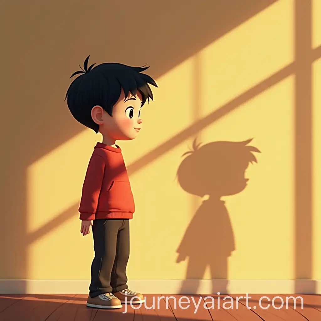 Pixar-Style-Asian-Boy-with-Shadow-in-Playful-Scene